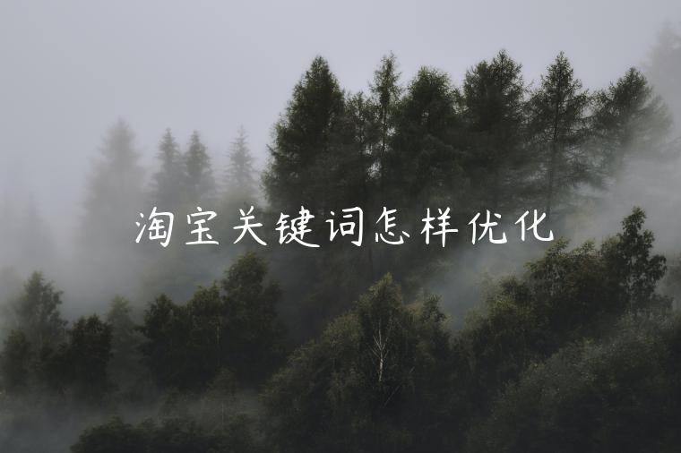 淘寶關(guān)鍵詞怎樣優(yōu)化